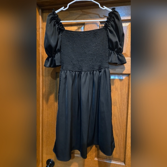 Shein, Women's size Large Dress, Black, Polyester, Good Shape, Barely Worn - Picture 6 of 7